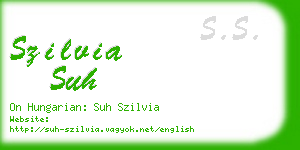 szilvia suh business card